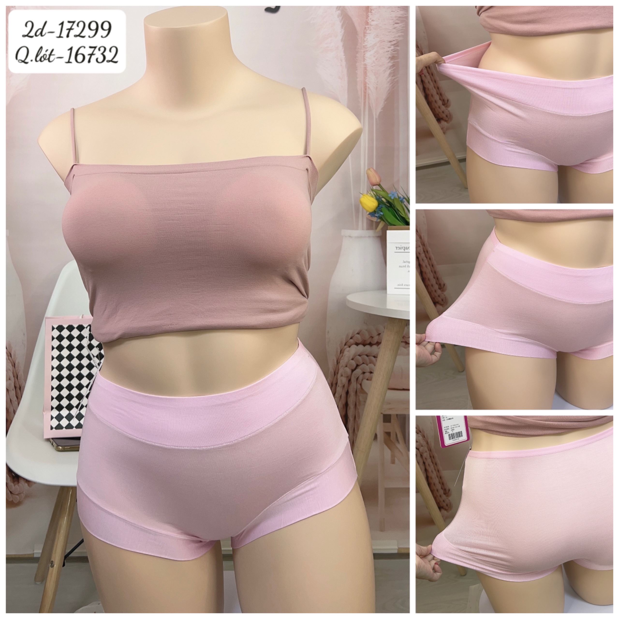 16732 - Q.lót Trơn - HỒNG NHẠT