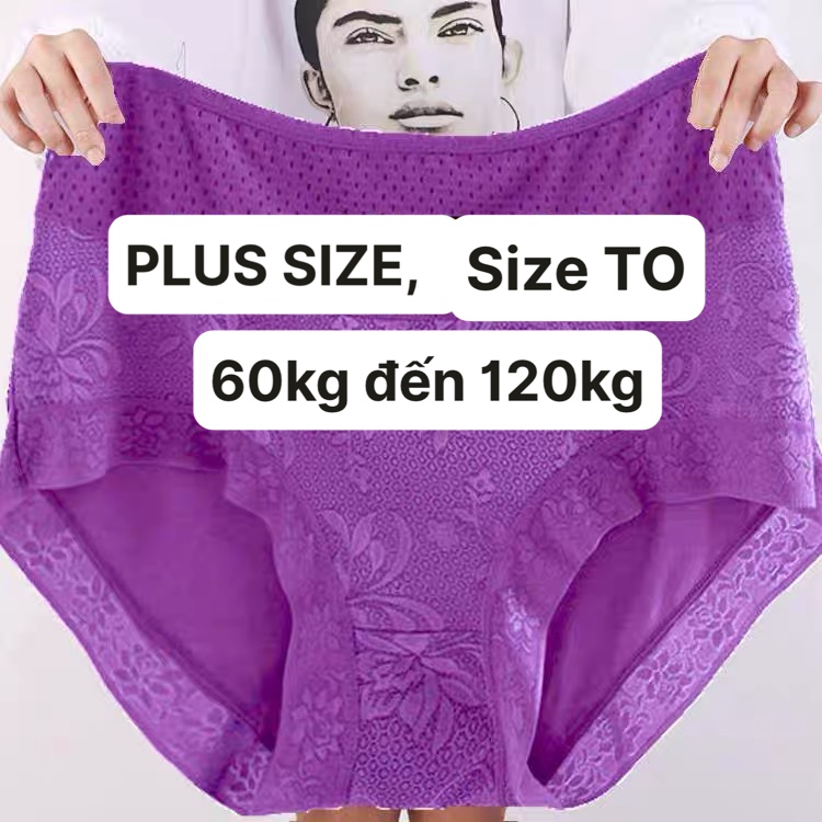 Quần lót chip BIG SIZE thun lưới ĐẠI 17350 TÍM