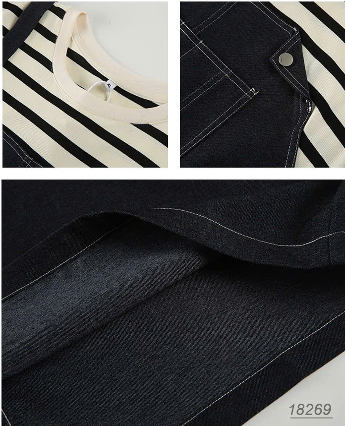 NEW.10-  18269 Đầm yếm 1b 00536 tay sọc