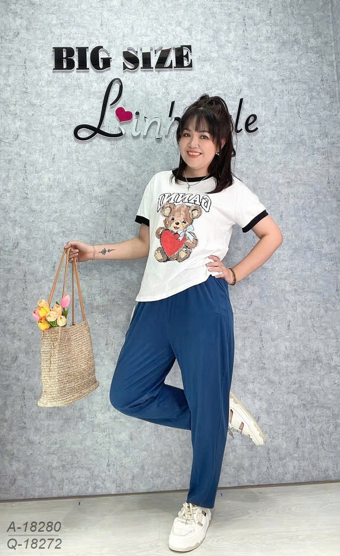 Quần Jean BIGSIZE QCCC 9 tấc lưng thun - 18272