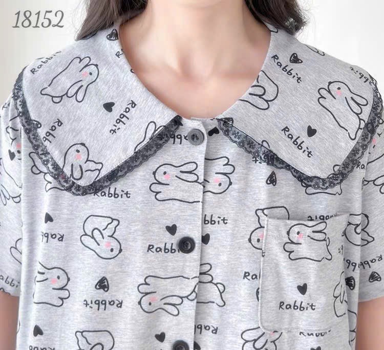 18152 Bộ lửng SL cổ sen Tho- tim -00387- XÁM - 6588