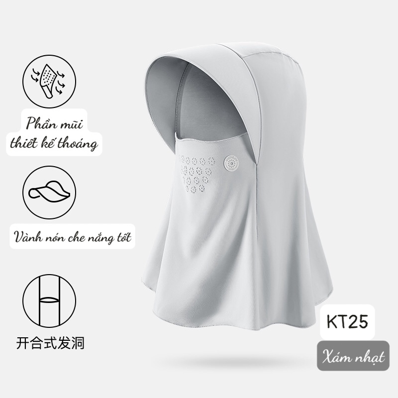 Khẩu trang chống nắng tia UV TRÙM - KT25