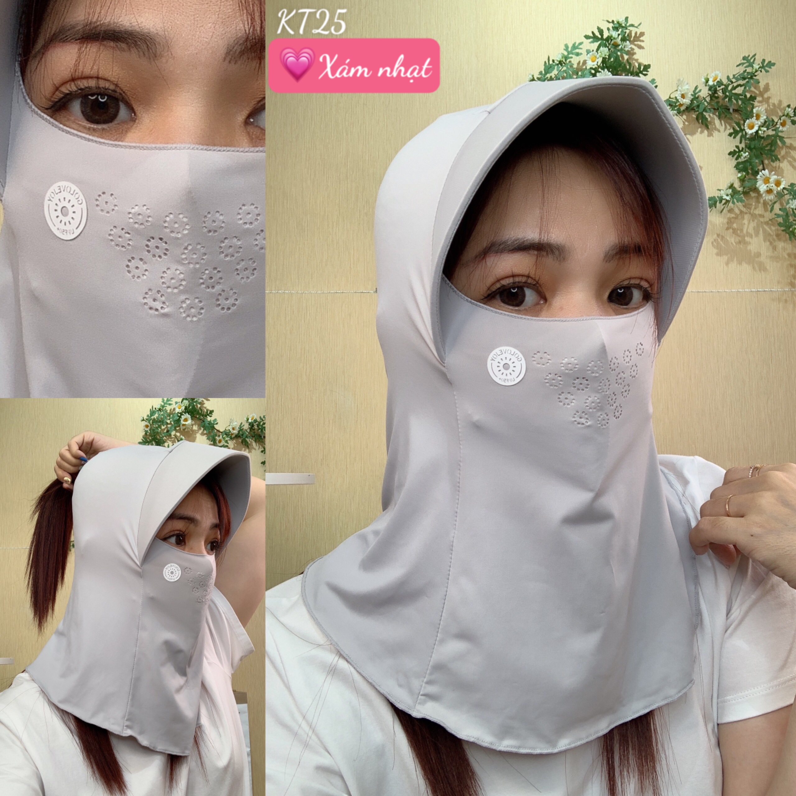 Khẩu trang chống nắng tia UV TRÙM - KT25