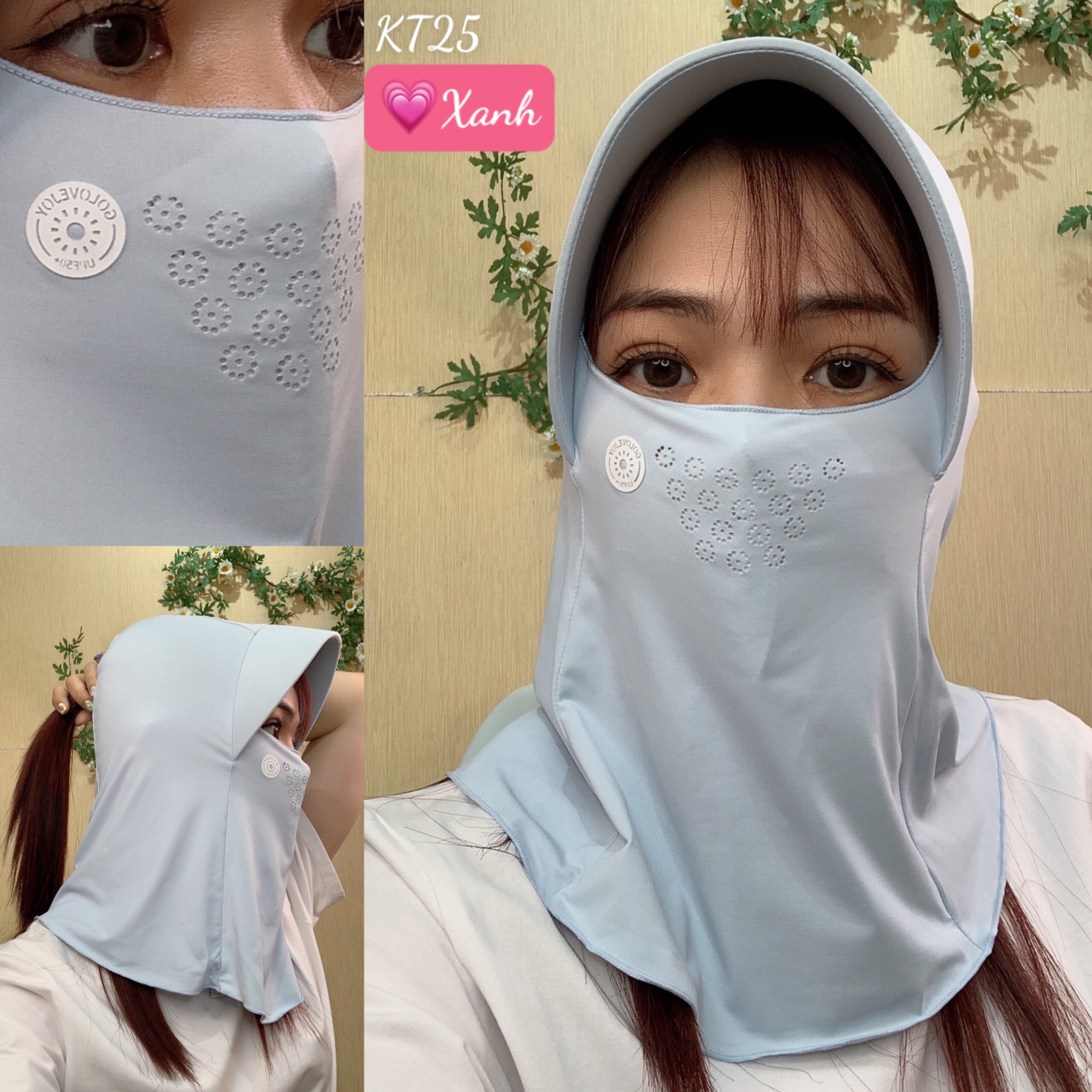 Khẩu trang chống nắng tia UV TRÙM - KT25