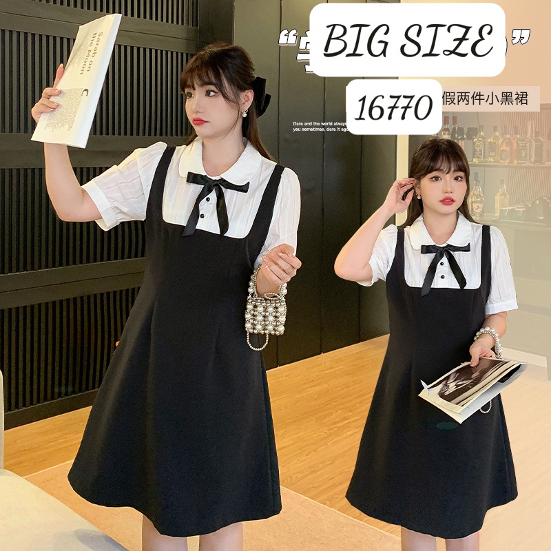 Đầm Yếm BIGSIZE Sơ Mi Nơ 16770