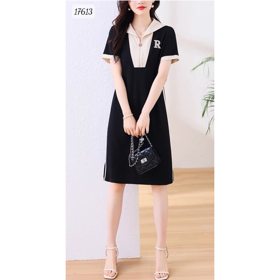 Đầm polo nữ bigsize đính logo Quảng Châu cao cấp váy đuôi cá xếp ly thương  hiệu thời trang D&R D197 - Đầm, váy nữ | ThờiTrangNữ.vn