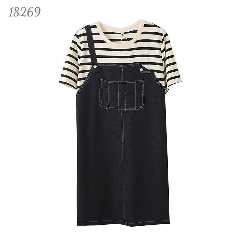 NEW.10-  18269 Đầm yếm 1b 00536 tay sọc