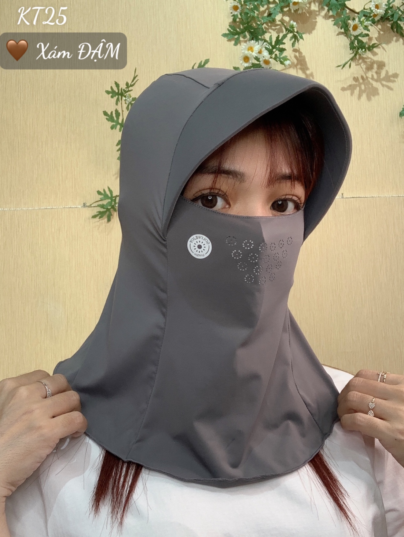 Khẩu trang chống nắng tia UV TRÙM - KT25