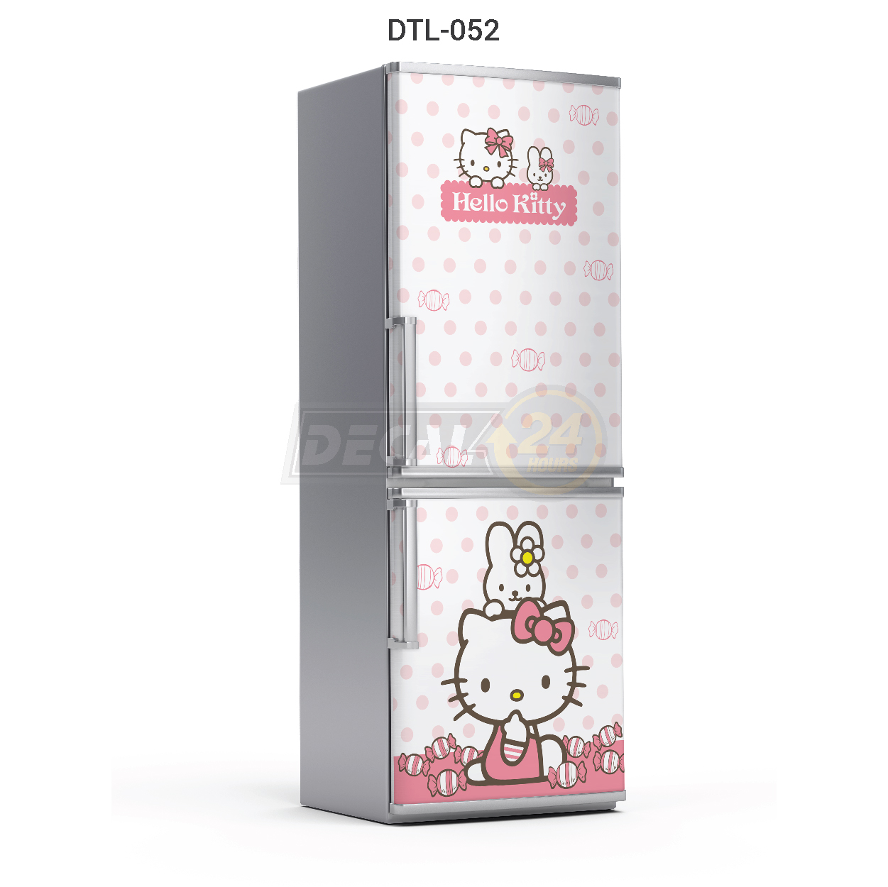 Decal Dán Tủ Lạnh Hình Hello Kitty Siêu Dễ Thương