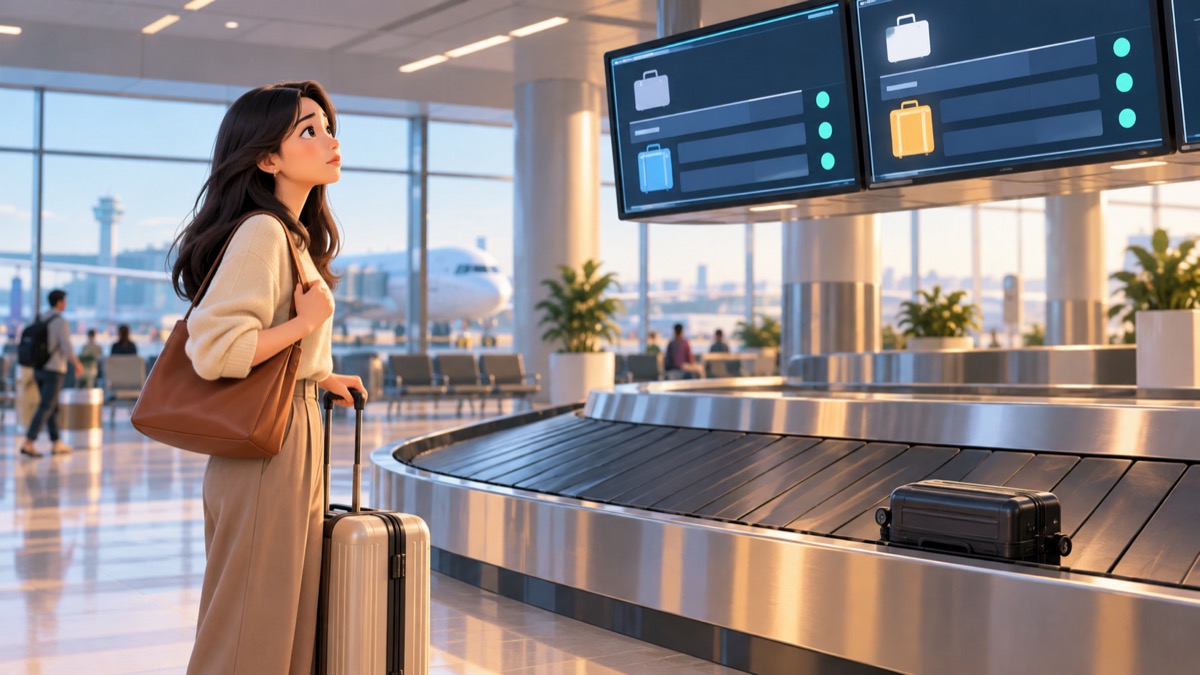 Kiểm tra băng chuyền khi chưa nhận được vali