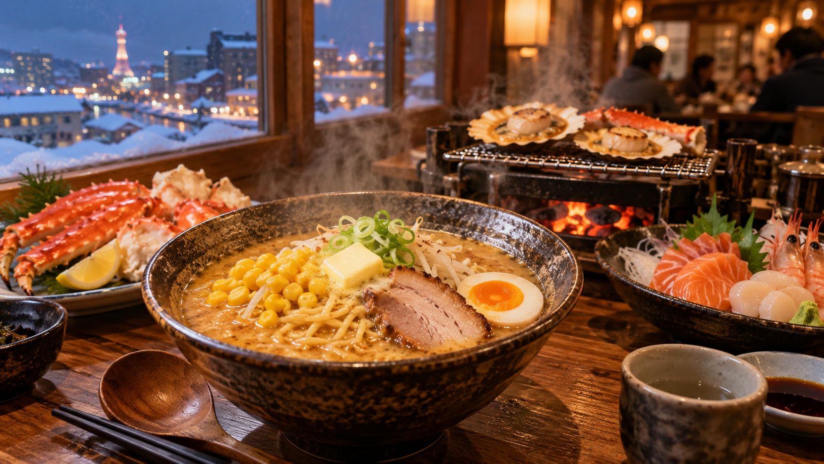 Món ramen nóng trong mùa đông Sapporo