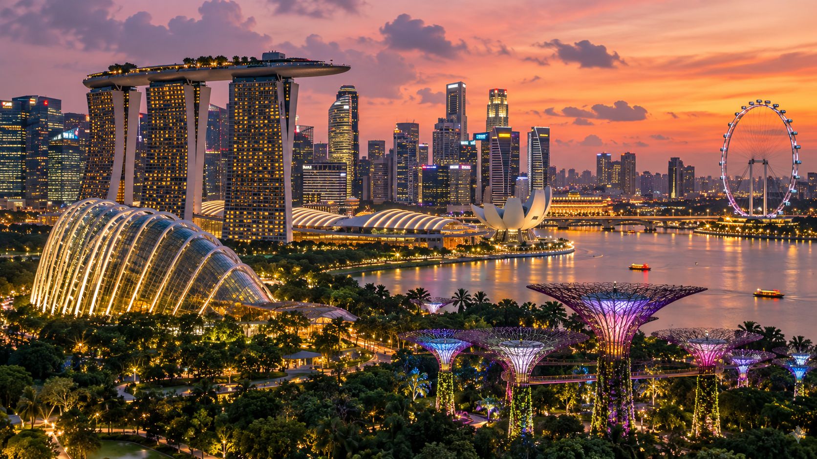 Marina Bay Singapore buổi tối