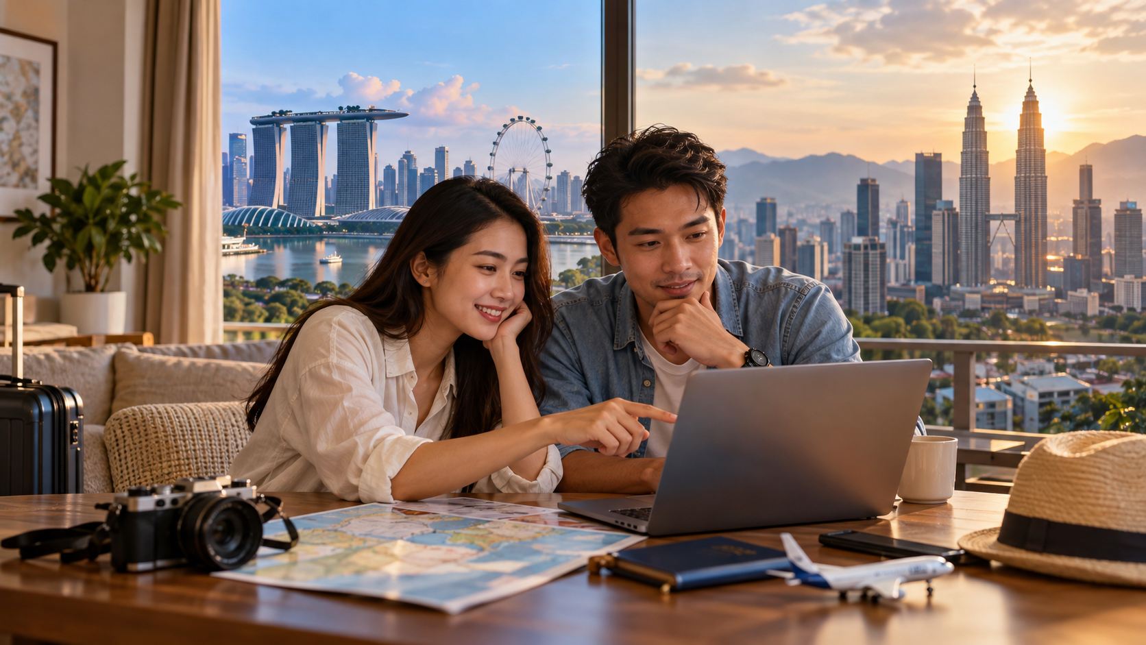 So sánh giờ bay và hành lý cho chuyến ba ngày