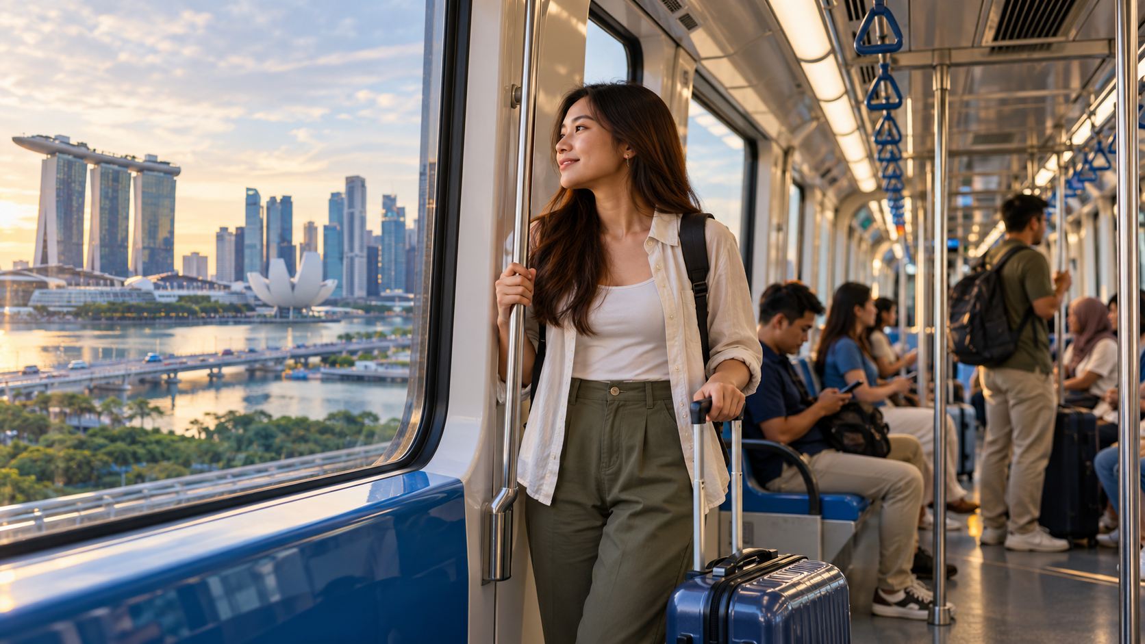 Di chuyển bằng đường sắt đô thị trong chuyến ngắn