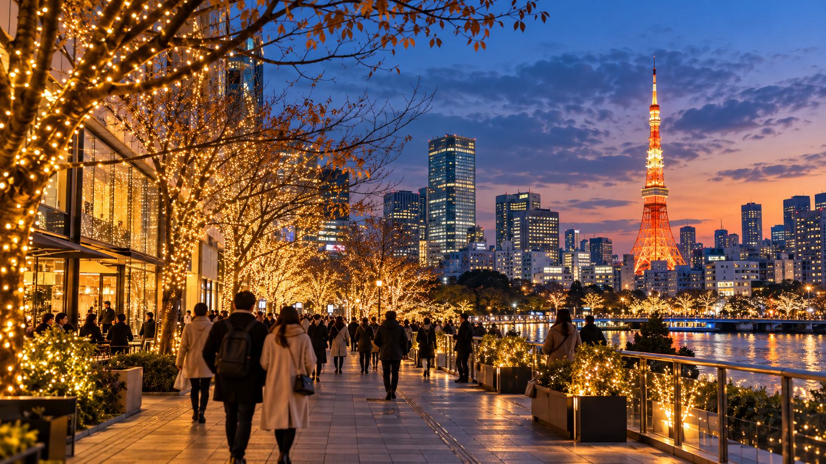Ánh sáng mùa đông ở Tokyo dịp cuối năm