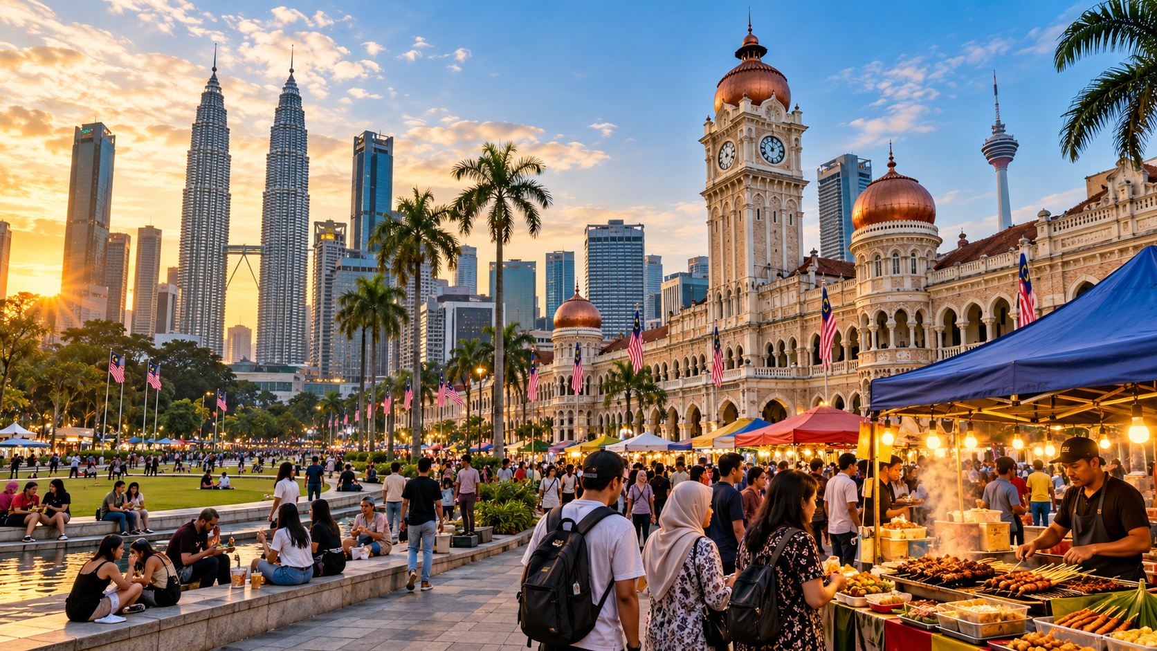 Khám phá ẩm thực Kuala Lumpur gần quảng trường Merdeka