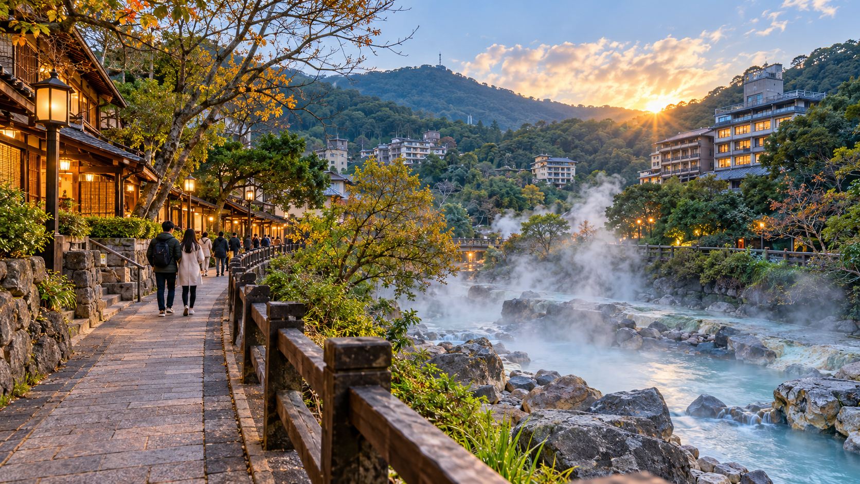 Đi bộ quanh khu suối nước nóng Beitou