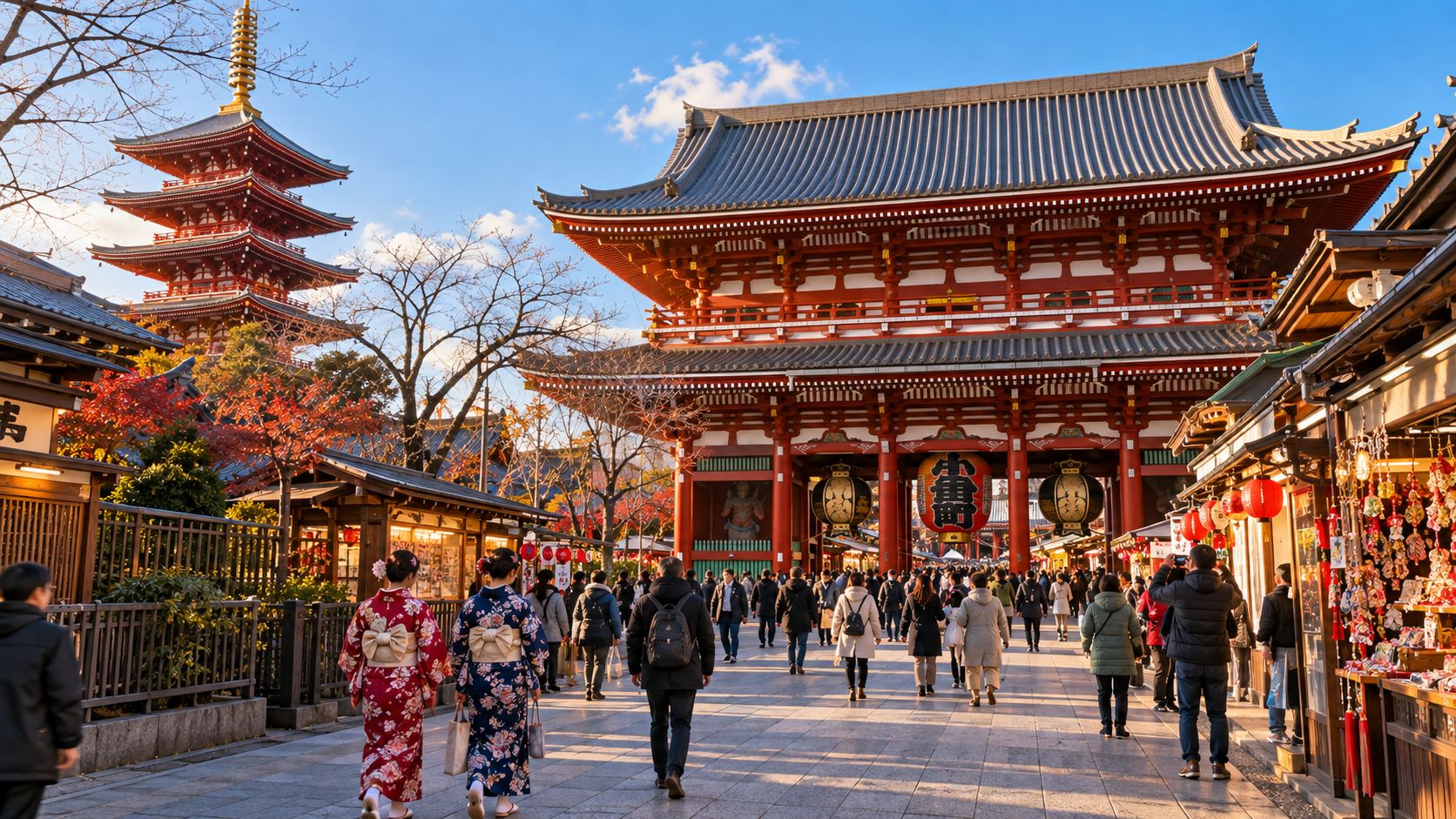 Phố cổ Asakusa trong hành trình Tokyo cuối năm