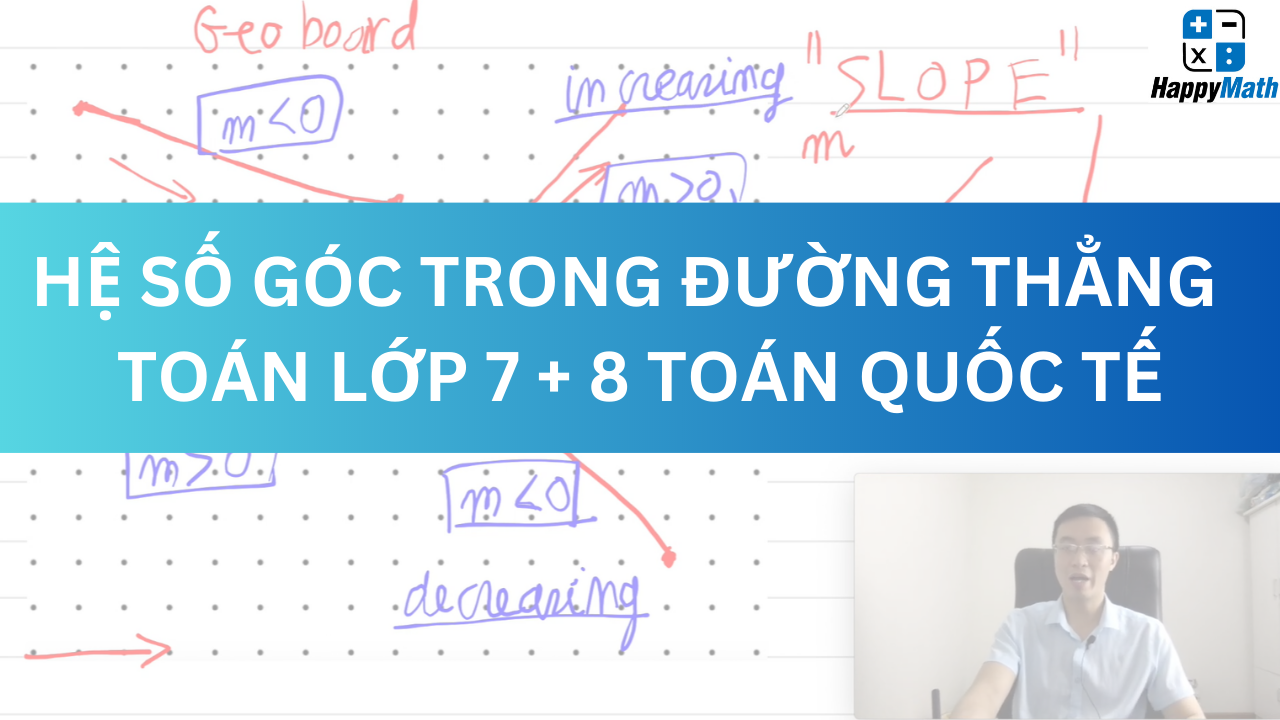 HỆ SỐ GÓC TRONG ĐƯỜNG THẲNG - TOÁN LỚP 7 + 8 TOÁN QUỐC TẾ