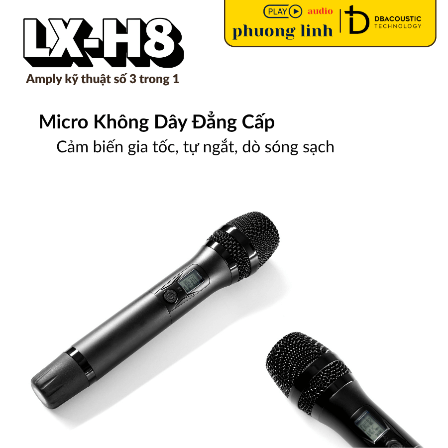 Micro không dây UHF cao cấp đi kèm sản phẩm