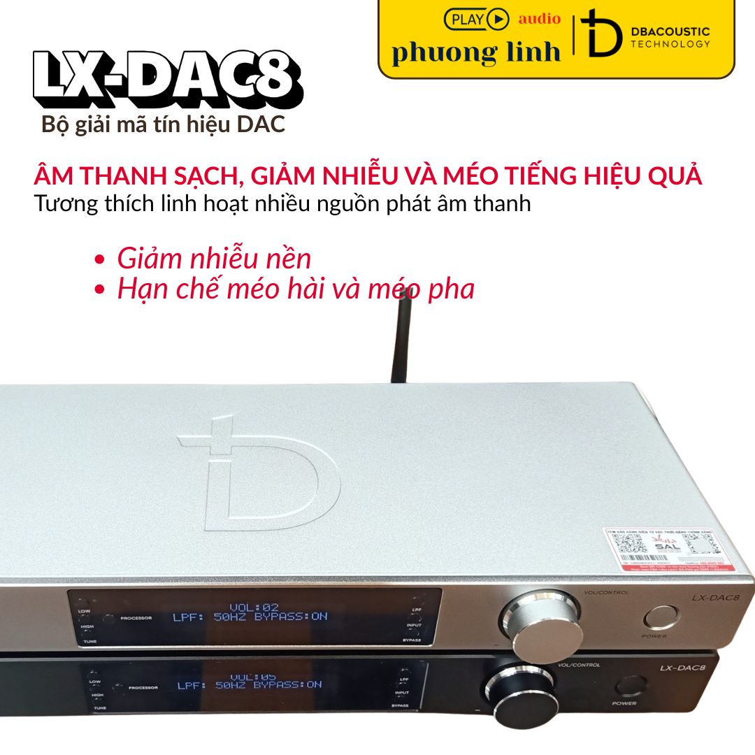 LX-DAC8 – Âm thanh trong trẻo