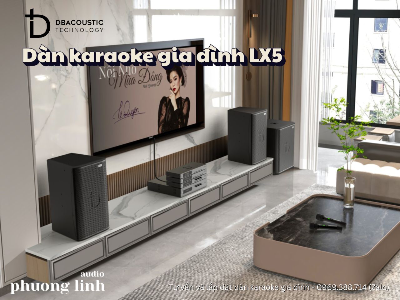 Dàn karaoke gia đình cao cấp DBacoustic do Phương Linh Audio lắp đặt tại Hải Phòng