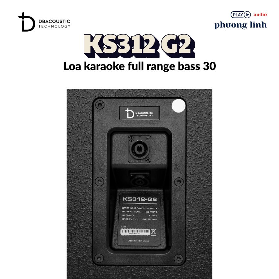 Mặt sau và cổng kết nối của Loa KS312 G2 chính hãng