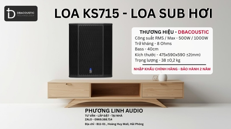 Sub KS715 bass 40cm uy lực