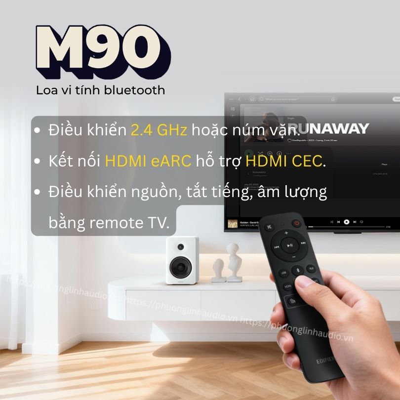 Loa M90 điều khiển thông minh qua Remote.