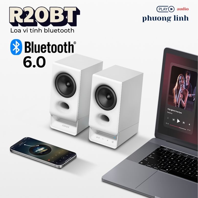 Loa Edifier R20bt kết nối Bluetooth 6.0 ổn định đa thiết bị