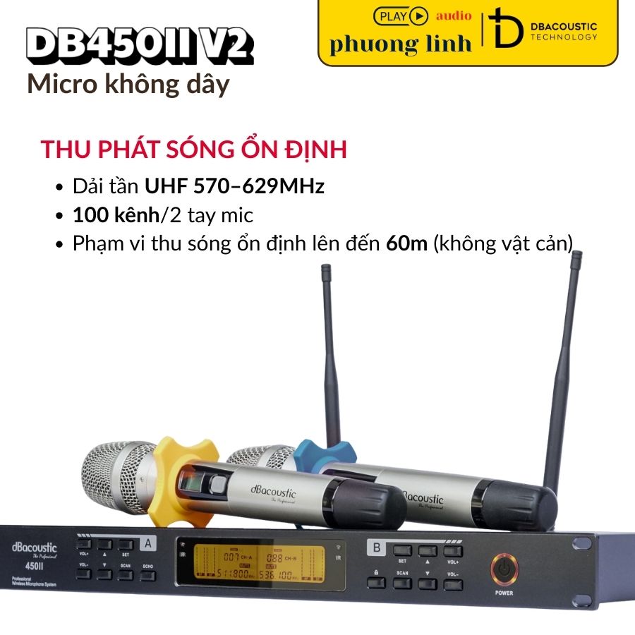 Sóng UHF ổn định trên Micro DBacoustic DB450II V2