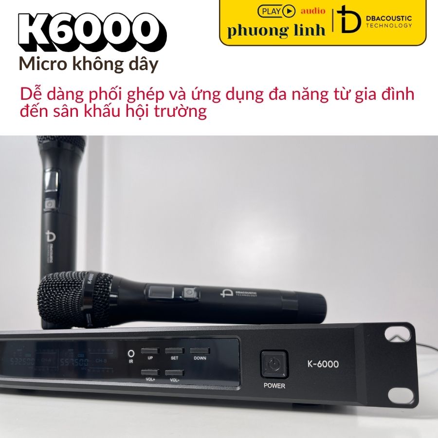 Micro Dbacoustic K6000 phối ghép linh hoạt với nhiều dàn âm thanh.