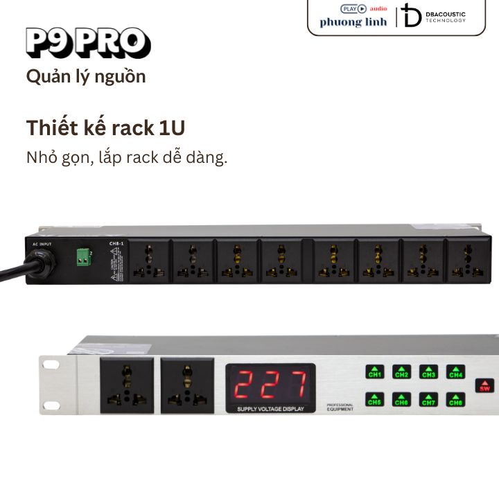 Nhỏ gọn, lắp rack dễ dàng.