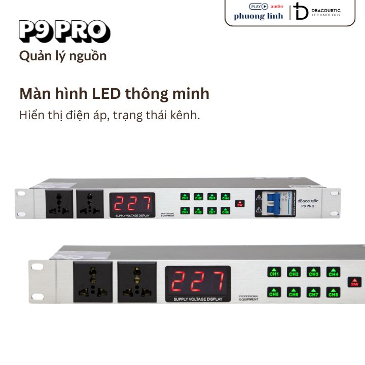P9 Pro Cấp nguồn mạnh, bảo vệ ổn định.