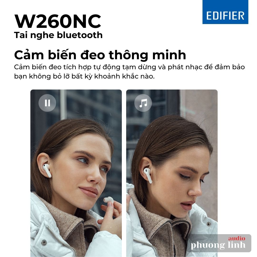 Tai nghe bluetooth Edifier W260NC Wearing Detection