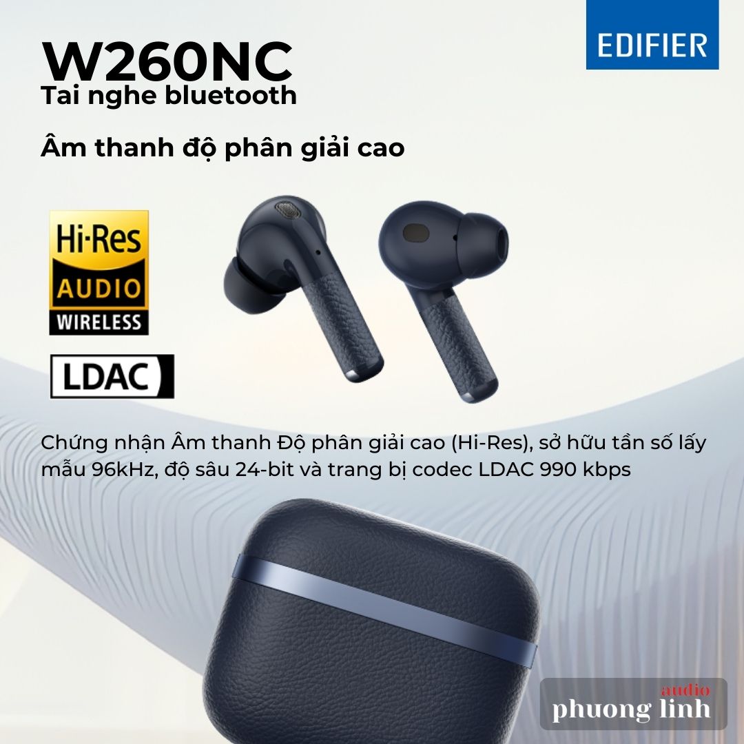Tai nghe bluetooth Edifier W260NC chuẩn Hires Audio Wireless
