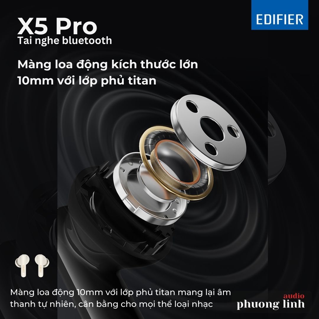 Tai nghe bluetooth sở hữu dynamic driver 10mm