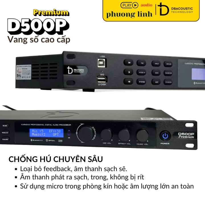 Công nghệ chống hú giúp âm thanh sạch, không rít
