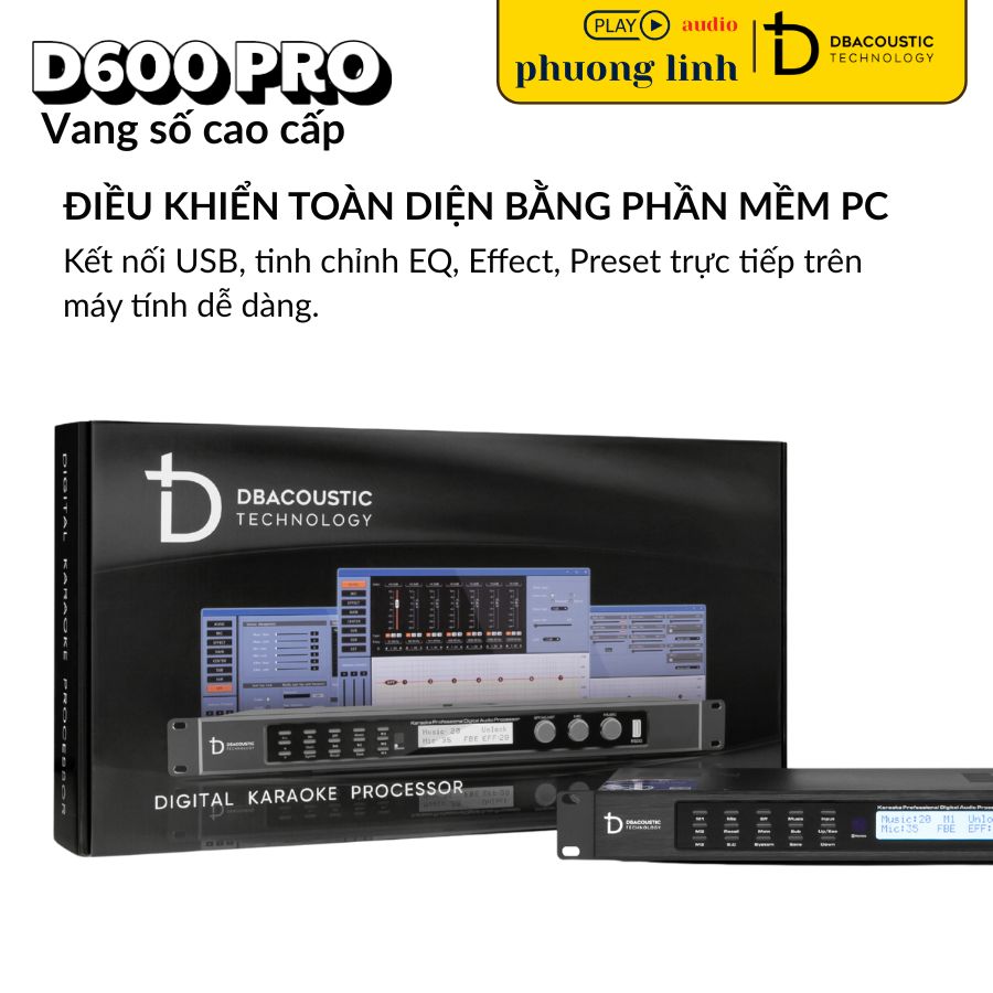 Giao diện phần mềm điều khiển D600 PRO
