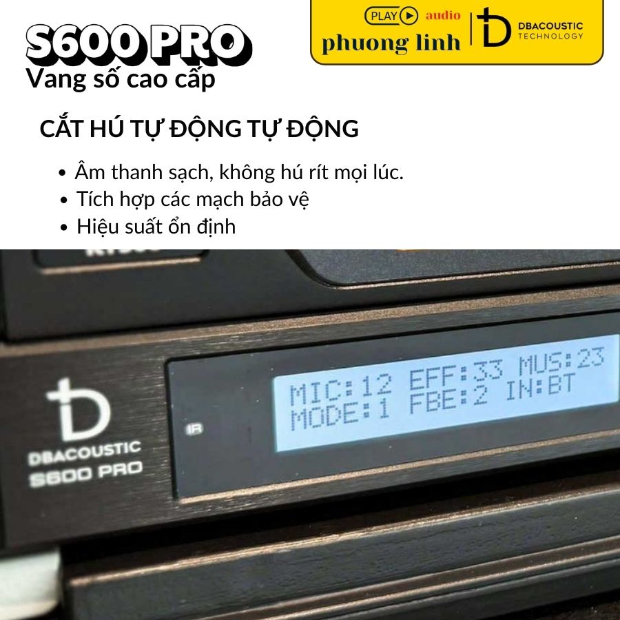 Tính năng chống hú AI thông minh của Vang số S600Pro.