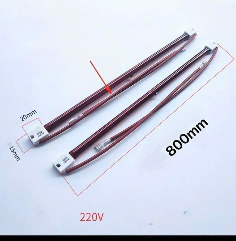 bản thiết kế bóng đèn thạch anh 1000 mm