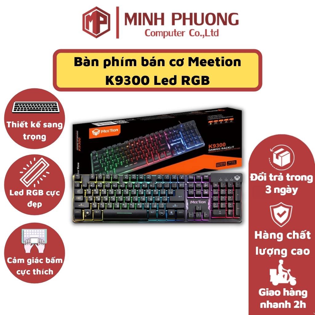 Bàn Phím Bán Cơ Meetion K9300 Gaming Tích Hợp USB Mạ Vàng LED