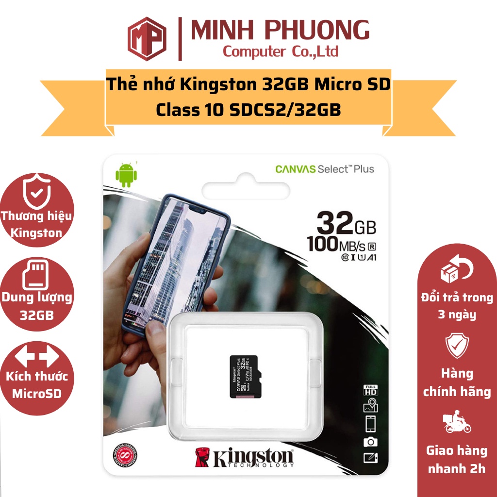 Thẻ 32GB Kingston Class10 Tốc Độ 80mb/s