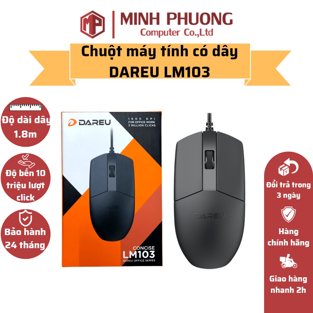 Chuột Chơi Game Dareu LM103 Có Dây