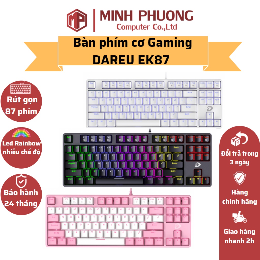 Bàn Phím Cơ DAREU EK87 Gaming