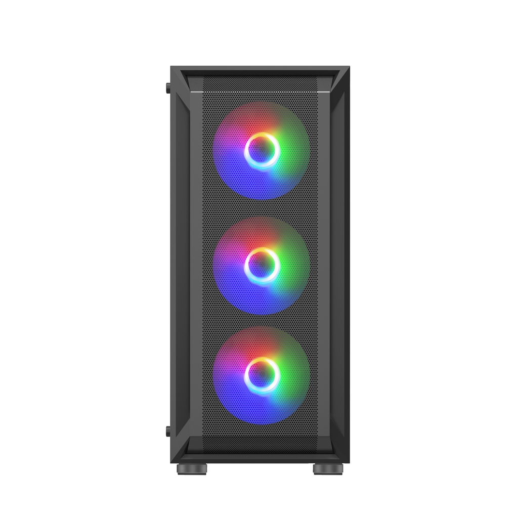 Vỏ Case Máy Tính Kenoo Esport AF302 – 3F | ATX | 3 Fan Rainbow | Kính Cường Lực | Thoáng Mát