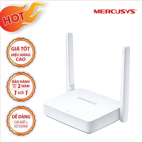 Bộ Phát WiFi 2 Râu Mercusys MW301R Chuẩn N Tốc Độ 300Mbps