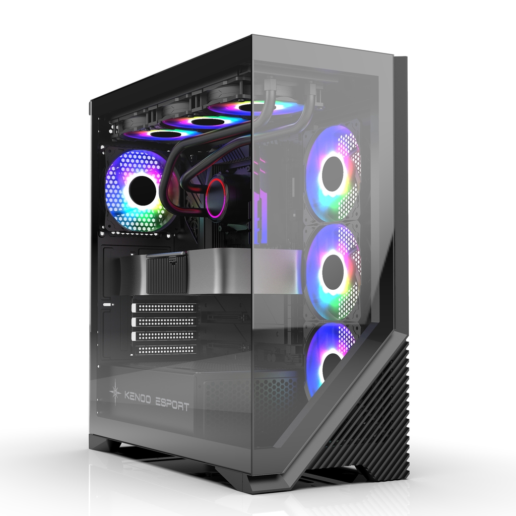 Vỏ Case Máy Tính Kenoo Esport FK800 – ATX, Kính Cường Lực, Hỗ Trợ AIO 360mm