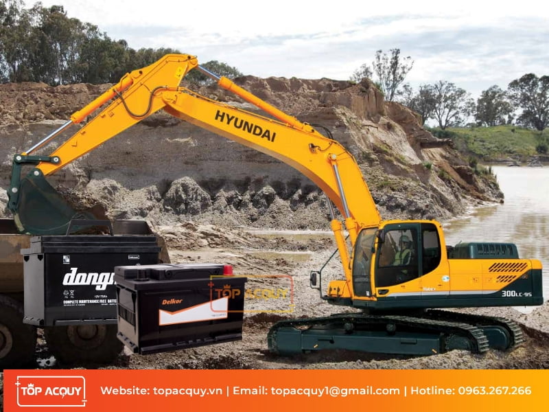 Tổng hợp các loại bình ắc quy máy xúc phổ biến nhất hiện nay