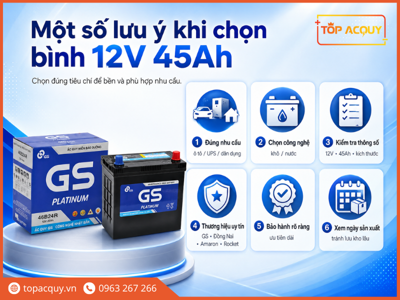 Chọn bình 12V 24Ah phù hợp với nhu cầu sử dụng
